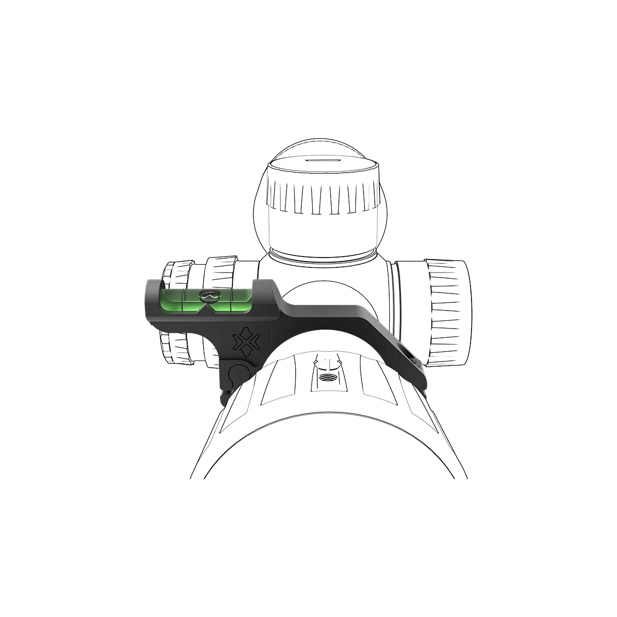 30 mm offest bubble level for rifle scope