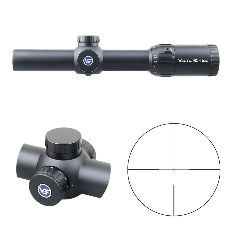 Vector Optics Constantine 1-10x24 Fiber Center Dot riflescope