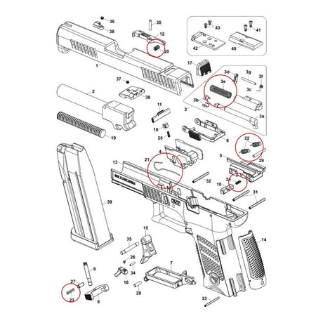 CZ P-10 set of springs